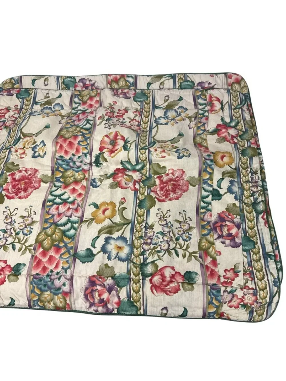 Vintage Croscill Jewel Floral Jacobean Pillow Shams Set Of 2 Standard Size